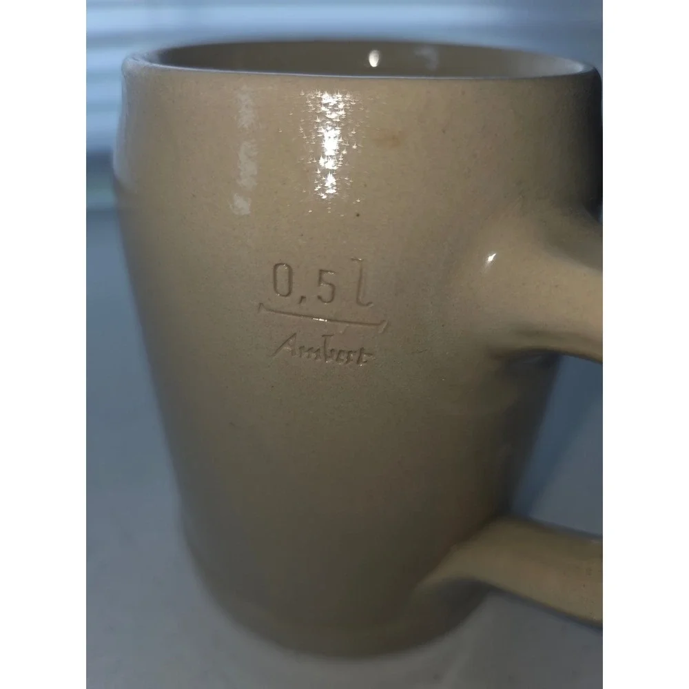 Vintage Stuttgarter Hofbräu German Beer Stein Ceramic Mug So ein Bier Ambest